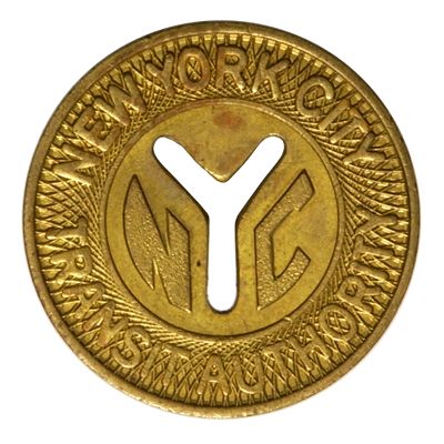 American Numismatic Society: Brass Token of New York City Transit ...