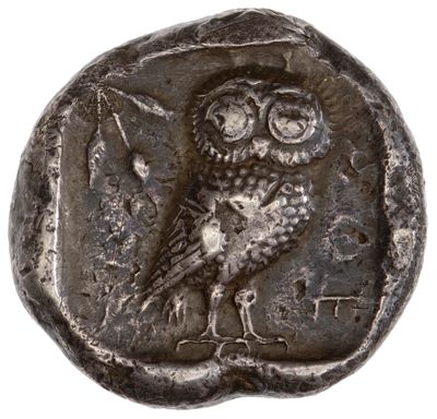 American Numismatic Society: Silver Tetradrachm, Athens, 515 BC - 480 ...