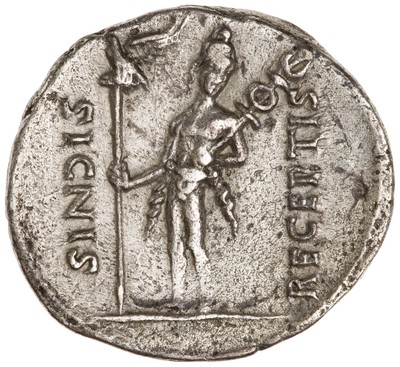 American Numismatic Society: Silver Denarius of Augustus, Colonia ...