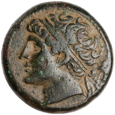 American Numismatic Society: Bronze Coin of Hieron II, Syracuse, 274 BC ...