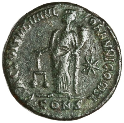 American Numismatic Society: Bronze exagium solidi of Arcadius/Honorius ...
