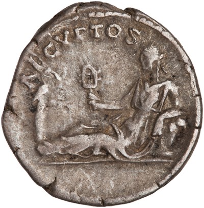 American Numismatic Society: Silver Denarius of Hadrian, Rome, AD 134 ...