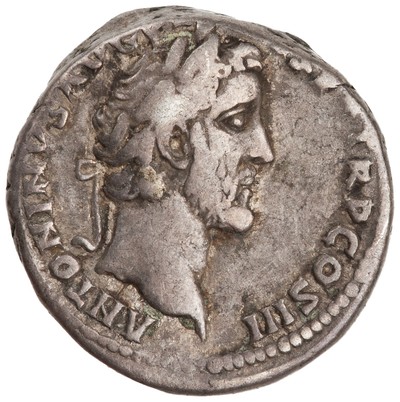 American Numismatic Society: Silver Denarius of Antoninus Pius, Rome ...