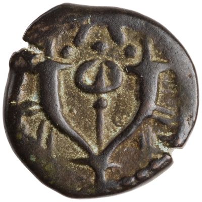 American Numismatic Society: Bronze prutah of Alexander Jannaeus, 104 ...