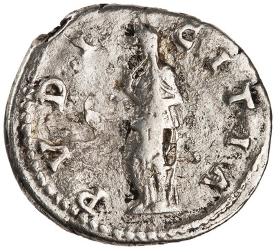 American Numismatic Society: Silver Denarius of Hadrian, Rome, AD 128 ...