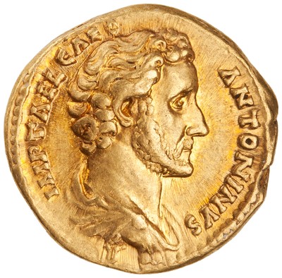 American Numismatic Society: Gold Aureus of Hadrian, Rome, AD 138 1944. ...