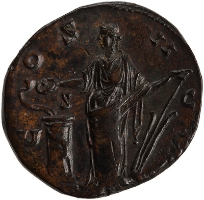 American Numismatic Society: Bronze Dupondius of Antoninus Pius, Rome ...