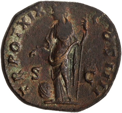 American Numismatic Society: Bronze Dupondius of Antoninus Pius, Rome ...