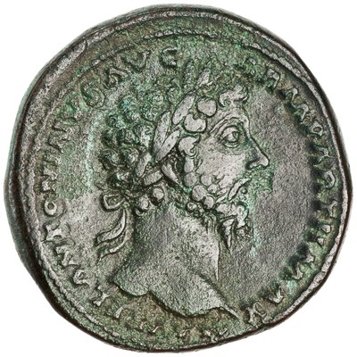 American Numismatic Society: Bronze Sestertius of Marcus Aurelius, Rome ...