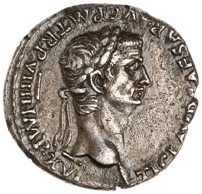 American Numismatic Society: Silver Denarius of Claudius, Rome, AD 49 ...